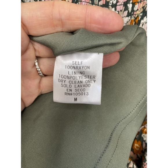 Andree by Unit Floral Long Sleeve Fit & Flare Dress Smocked MEDIUM Bohemian Boho - Picture 11 of 11